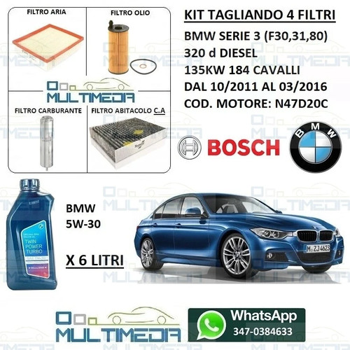 Tagliando filtri bosch olio - 4,