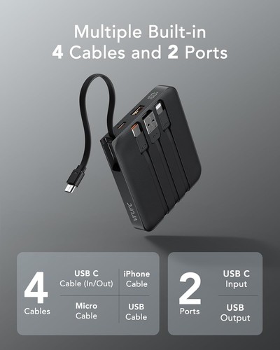 Powerbank 10000mah con - powerbank, cavi