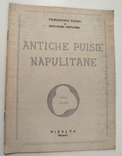 Ferdinando Russo e Giovanni Capurro ANTICHE PUISIE NAPULITANE Ribalta Napoli