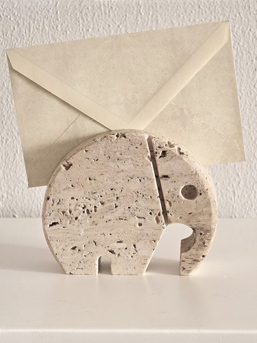 Elefante travertino enzo - elefante, di