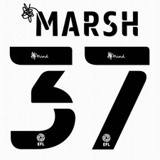 SET NOME BARNSLEY 2020 2021 UFFICIALE MARSH 37 AWAY PLAYER TAGLIA