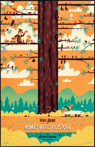 Poster cartone animato yogi - poster,