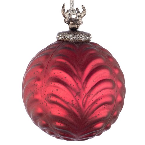 Pallina natale rossa opaca - di,