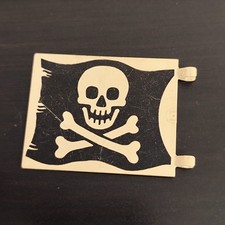 LEGO BANDIERA PIRATI GRANDE TESCHIO JOLLY ROGER 6X5 2525p01 CLIP SANE