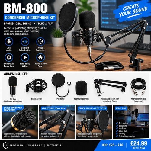 Kit microfono studio - kit,
