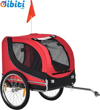 Carrellino Rimorchio per Cani Animali Domestici Da Bicicletta 130 X 73 X 90Cm Ro