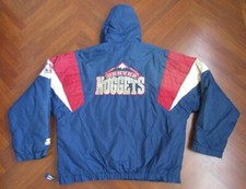 DENVER NUGGETS Starter Jacket Puffer Pullover Parka jersey giacca Mutombo basket