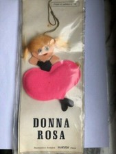 Donna Rosa 1960/70 Gadget Pubblicitario Vintage Panno Carosello top