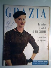 Rivista "GRAZIA 23 Gennaio 1955 MODELLI DI AVA GARDNER"