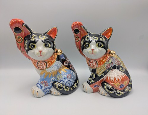 Kutani ware maneki neko - kutani,