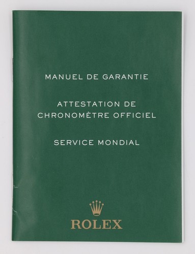 Rolex guarantee booklet - guarantee, libro