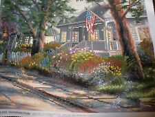 Quadro con diamanti fatto a mano Thomas Kinkade HOMETOWN PRIDE 20" x 16"