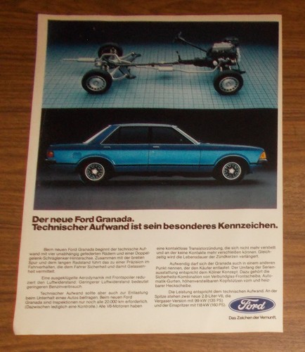 Seltene werbung ford granada - werbung,