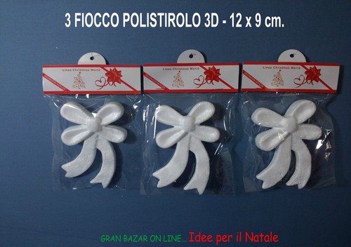 Natale fiocco polistirolo 3 - fiocco,