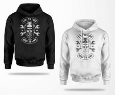 Felpa con cappuccio biker