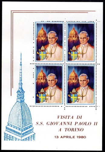 Foglietto erinnofilo papa - foglietto,