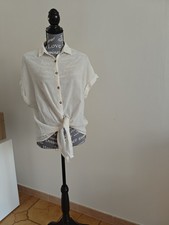 Camicia bianca Piazza Italia annodata Taglia XL - 100% Cotone Moda Fashion Donna