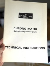 Raro manuale tecnico Breitling