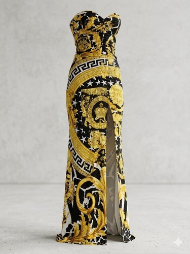 Abito maxi versace barocco - abito,