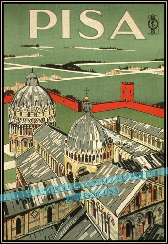 Pisa italia 1928 toscana torre - italia,