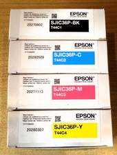 set completo cartucce inchiostro ORIGINALI EPSON SJIC36P-BK SJIC36P-C SJIC36P-M SJIC36P-Y
