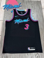 Maglia Miami Heat nera Vice City Wade XL
