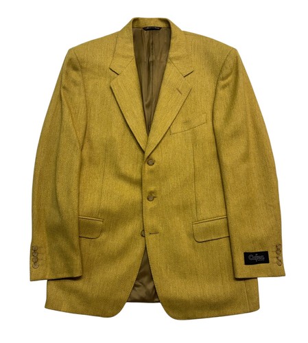 Giacca blazer tweed miele