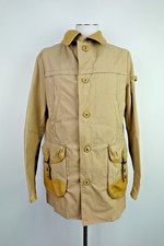 PEUTEREY GIUBBINO GIACCA UOMO TG 50 JACKET MAN TRENCH POLIURETANO PELLE BEIGE