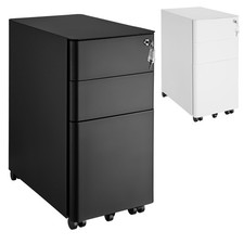 Cassettiera da ufficio in acciaio con serratura 2 cassetti 1 porta-fascicoli 