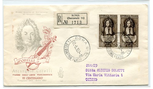 Corelli coppia busta fdc - corelli,