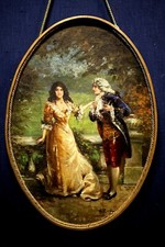  ANTICO DIPINTO OVALE Umberto