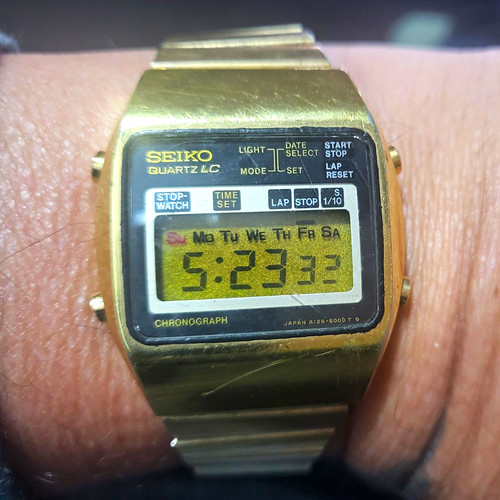 Seiko quartz a128 5000 - lc, a128-5000