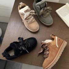 Scarpe da ginnastica UGG Lowmel marrone pelle di pecora scamosciata donna regali di Natale 2025 NUOVE