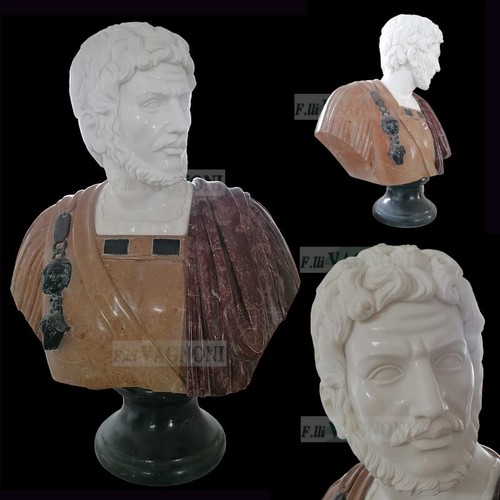 Busto vero marmo adriano - in,