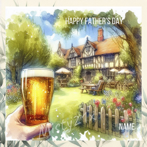 Personalised pint lager - of,