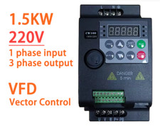 Convertitore di Frequenza Inverter Motore 1.5kW 2HP Monofase 220V a Trifase 220V