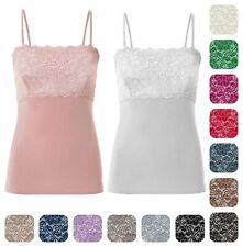 Sotto giacca in modal con pizzo spallina stretta donna Tramonte Canotta top 721