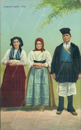 Ct321 cartolina costumi sardi - ct321,
