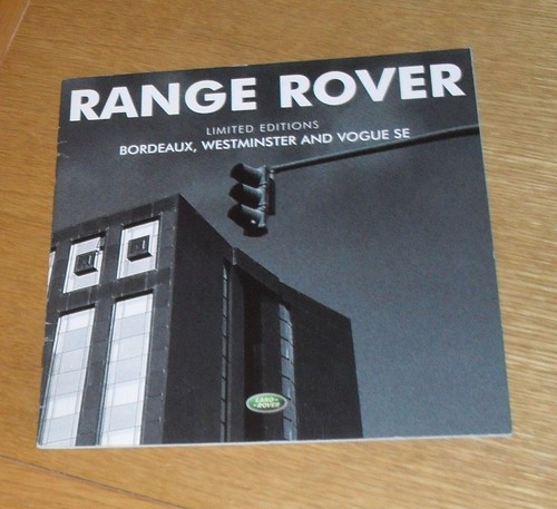 Brochure range rover p38 - rover,