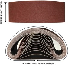 5 pezzi nastri abrasivi grana 320 nastro abrasivo 100 x 610 mm per levigatric...