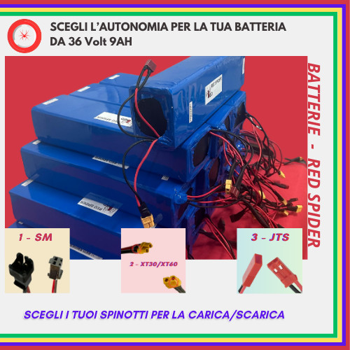 Batteria 36v 9ah con - 9ah,