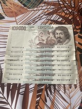 lotto banconote 100000 lire