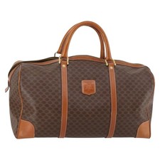 CELINE Borsa Boston in tela di macadam PVC marrone oro originale bs29269