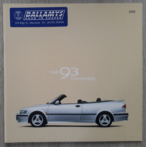 Brochure saab cabrio 2000 - brochure,
