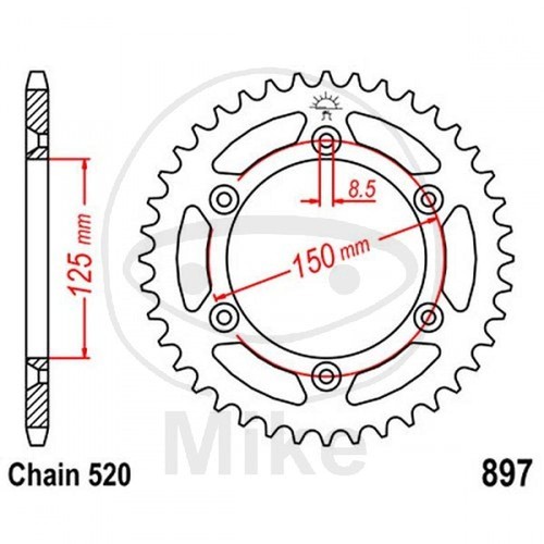Corona denti passo 520 - 38,