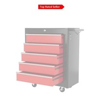 Armadietto porta attrezzi 5 cassetti in acciaio chiudibile a chiave su ruote - deposito garage e officina