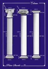 Colonna in gesso scanalata base fusto capitello decorato interior design
