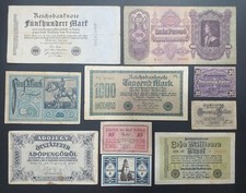 LOTTO BANCONOTE ANTICHE GERMANIA UNGHERIA AUSTRIA DAL 1919 AL 1943 CIRCOLATE