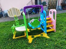 Scivolo con altalena e canestro per bambini da giardino o cameretta