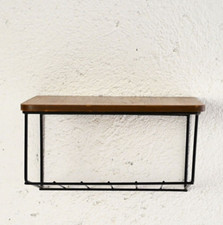 Midcentury metal and teak - metal,